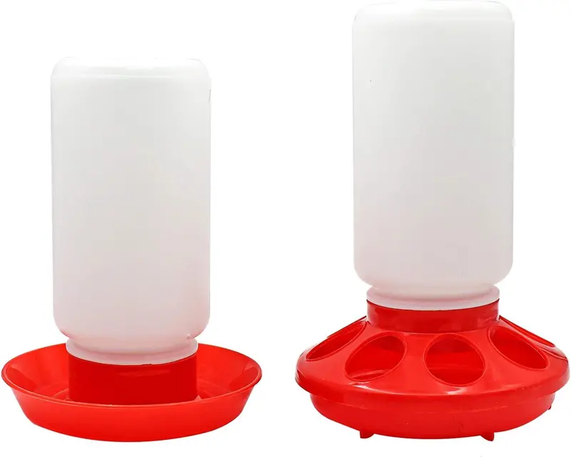 1 kg Chicken Feeder + 1.5L Poultry Waterer Combo – Easy-Refill Backyard Bird Care Kit (Model 1211314)