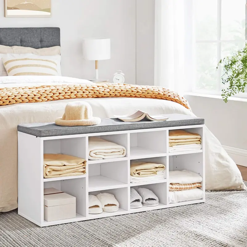10-Compartment Shoe Organizer Cabinet – Stylish Entryway and Bedroom Storage