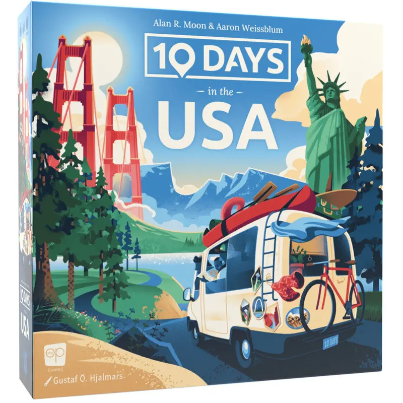 10 Days in the USA (2nd Ed.) – Geography Strategy Board Game for Ages 8 and Up