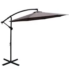 10-Foot Offset Hanging Patio Umbrella — Freestanding Shade Solution with Sandbag Base