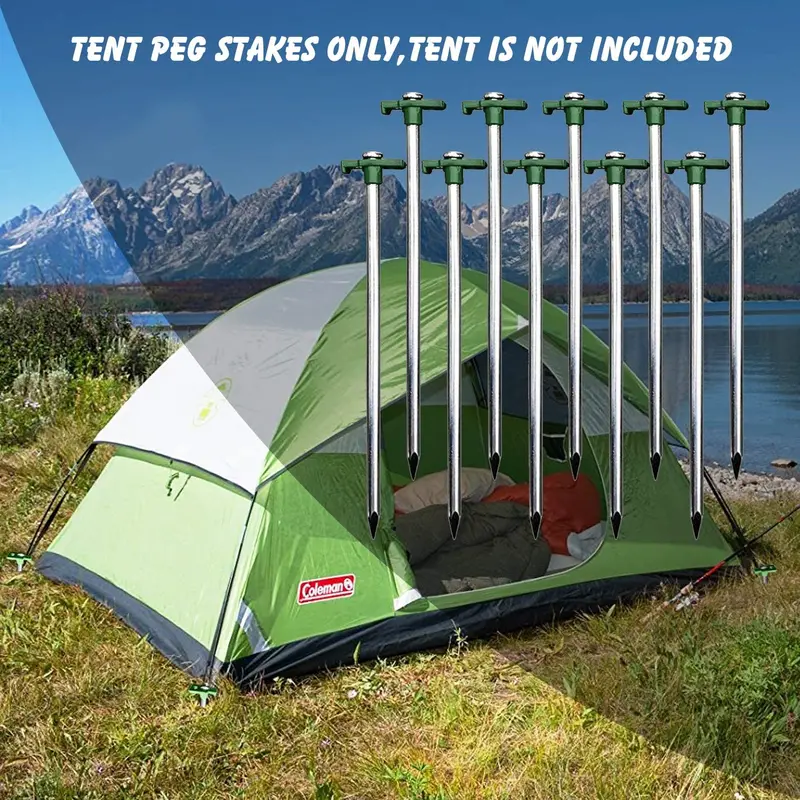 10-Pack Heavy-Duty Pop-Up Tent Stake Kit – Reinforced Anchors for Canopy and Event Tent Stability (S1129)