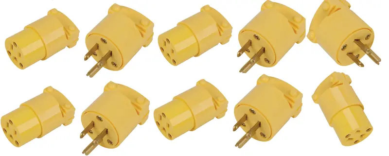 10-Piece Electrical Plug & Connector Replacement Kit – NEMA 5-15P Standard Outlets and Cords (81445123)