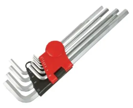 10-Piece Hex Key Set – Metric Sizes 1.5 mm to 10 mm