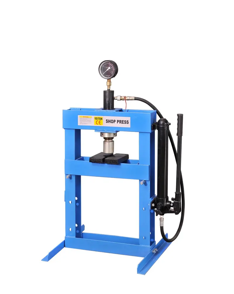 10-Ton Hydraulic H-Frame Shop Press – Compact Tabletop Industrial Press