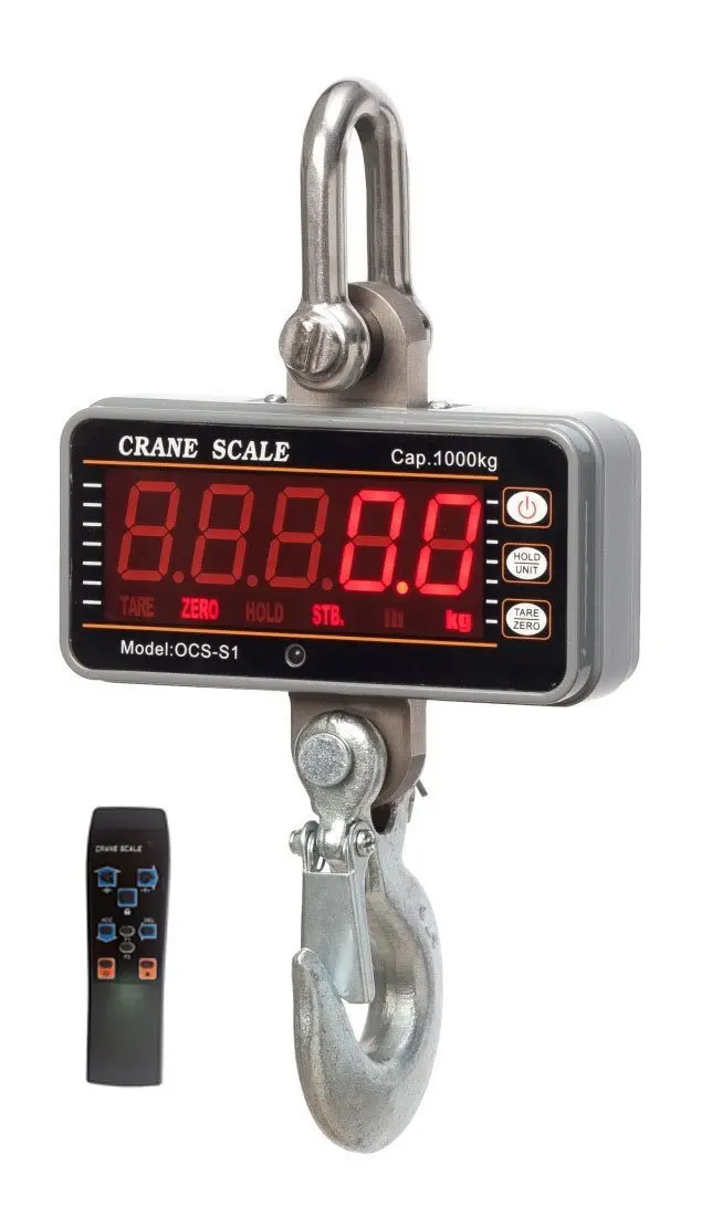 1000 kg Digital Crane Scale – Wireless Remote-Controlled Hanging Load Scale for Industrial & Warehouse Use