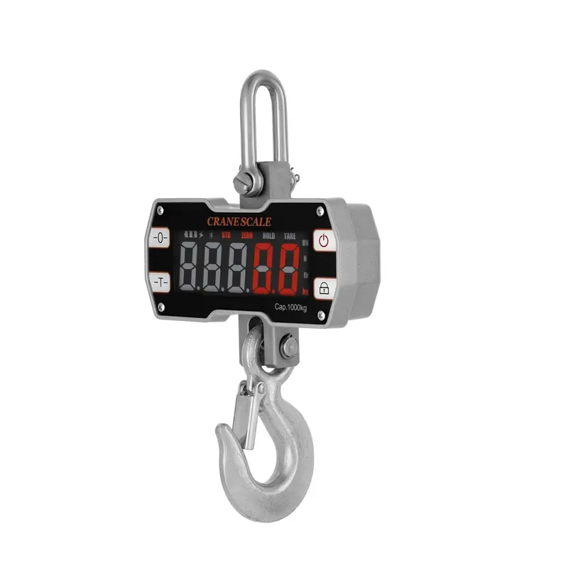 1000 kg Digital Crane Scale with Wireless Remote – Industrial Hanging Load Scale (4409 lb Capacity)