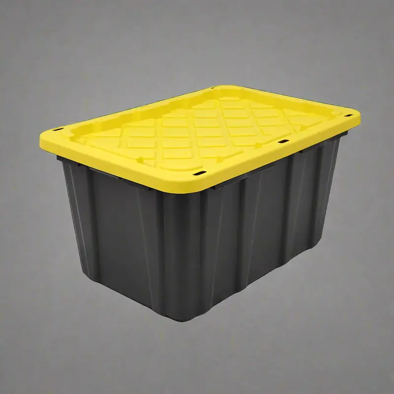 100L Lockable Heavy-Duty Storage Bin – Black Plastic Container with Secure Lid | SKU 100LT