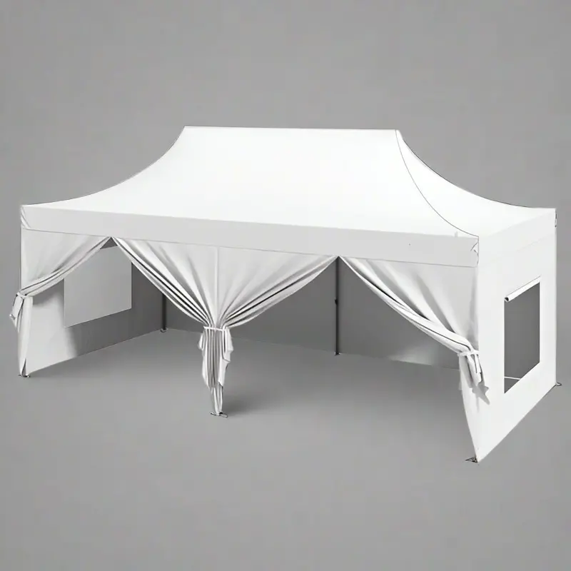 10×20 FT Waterproof Pop-Up Canopy Tent with Mesh Windows for Ventilation and Insect Protection | SKU: 1020PTP
