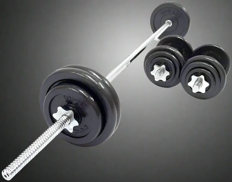 110-Pound Adjustable Dumbbell & Barbell Combo – Complete Free-Weight Home Gym Package | 127534