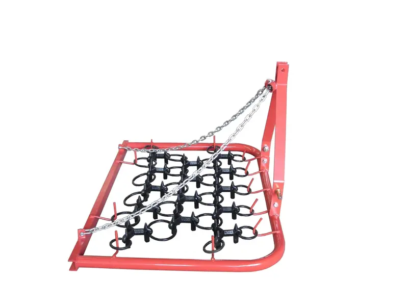 1100mm Category 1 Tractor-Mounted Tine Harrow for Soil Aeration and Fertilizer Distribution