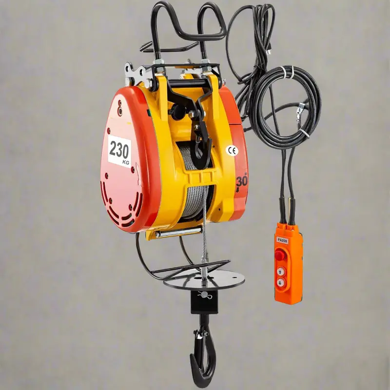 110V Electric Wire Rope Hoist – 500 lb Capacity Overhead Shop Crane | Model 2504215