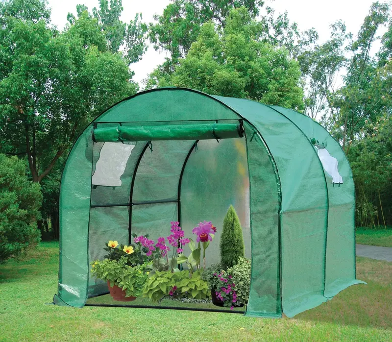 118-Inch Walk-In Tunnel Greenhouse – Steel-Frame Structure with Reinforced PE Cover for Extended Growing Seasons