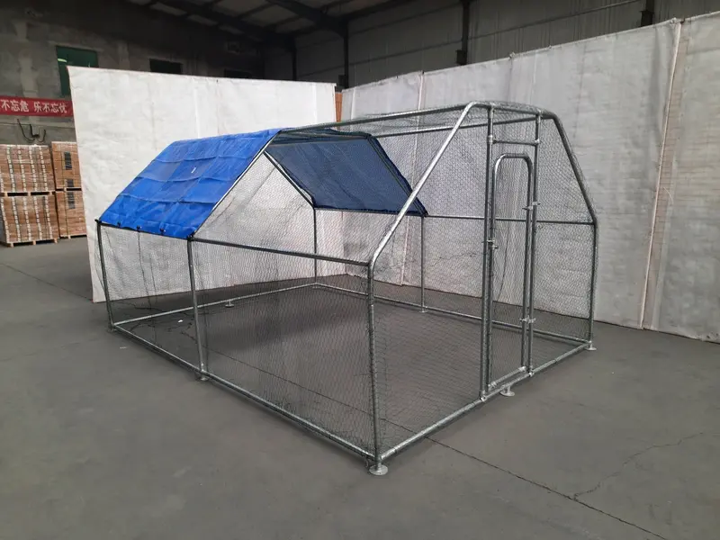 12.5’x9′ Flat-Top Walk-In Animal Coop – Heavy-Duty Metal Dog or Poultry Enclosure 626231