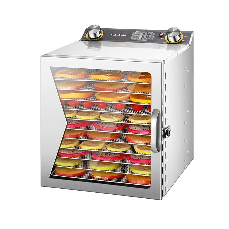 12-Layer Stainless Steel Food Dehydrator – Commercial-Grade Fruit, Herb & Jerky Dryer with Even Airflow S1242