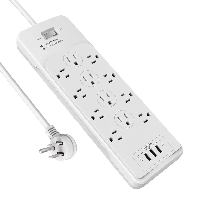 12-Outlet Surge-Protected Power Strip – Industrial-Strength Overload-Safe Power Bar