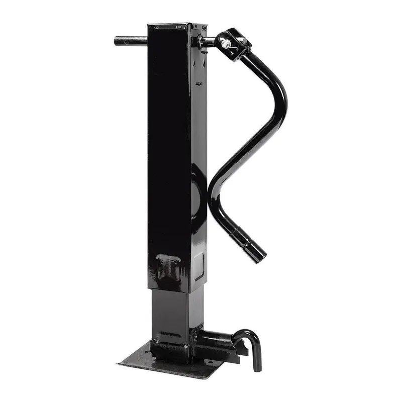 12,000-Pound Weld-On Trailer Drop Leg Jack – Reinforced Support Plate Assembly