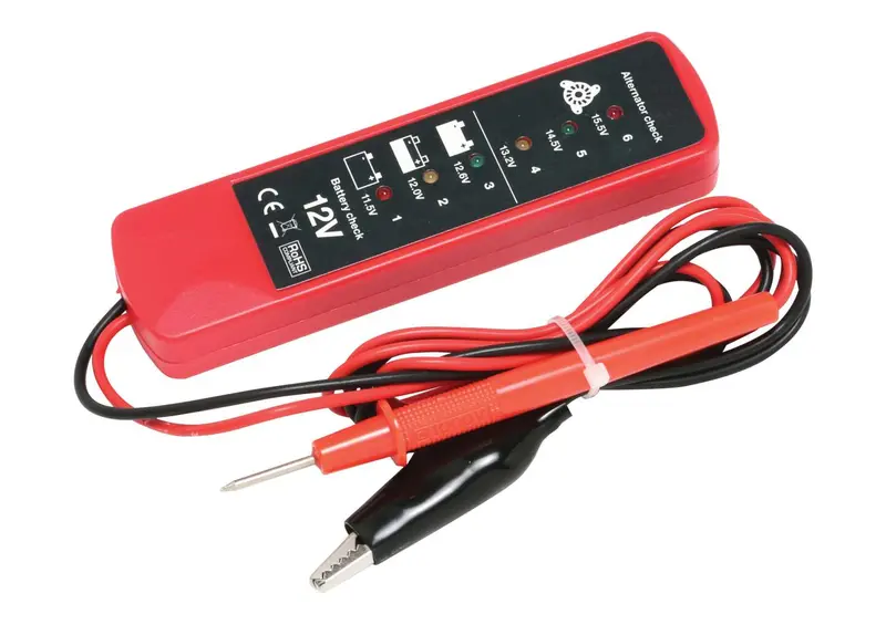 12V Battery and Alternator Diagnostic Tester – Handheld Voltage & Load Checker