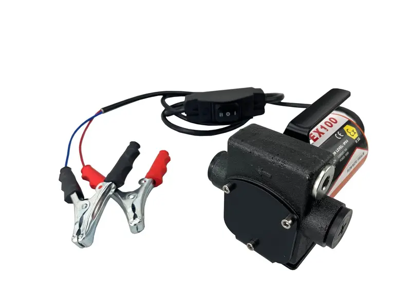 12V DC Fuel Transfer Pump for Gasoline and Diesel – 10 GPM Flow Rate, 1/4 HP Motor (DCEX100)