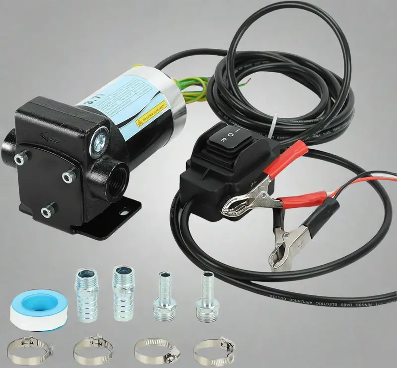 12V Portable Fuel Transfer Pump – Rugged Dual-Fuel (Gas/Diesel) Design for Field Use (Model S1209)
