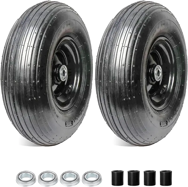 13×4.00-6 Pneumatic Tire and Wheel Assembly (2-Pack) – Heavy-Duty Replacement for Hand Trucks and Garden Equipment