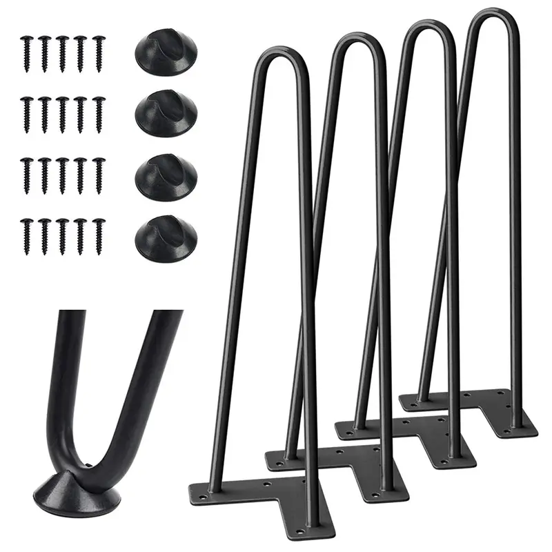 16-Inch Heavy-Duty Furniture Legs – Industrial-Style DIY Table or Cabinet Support (TL0022)