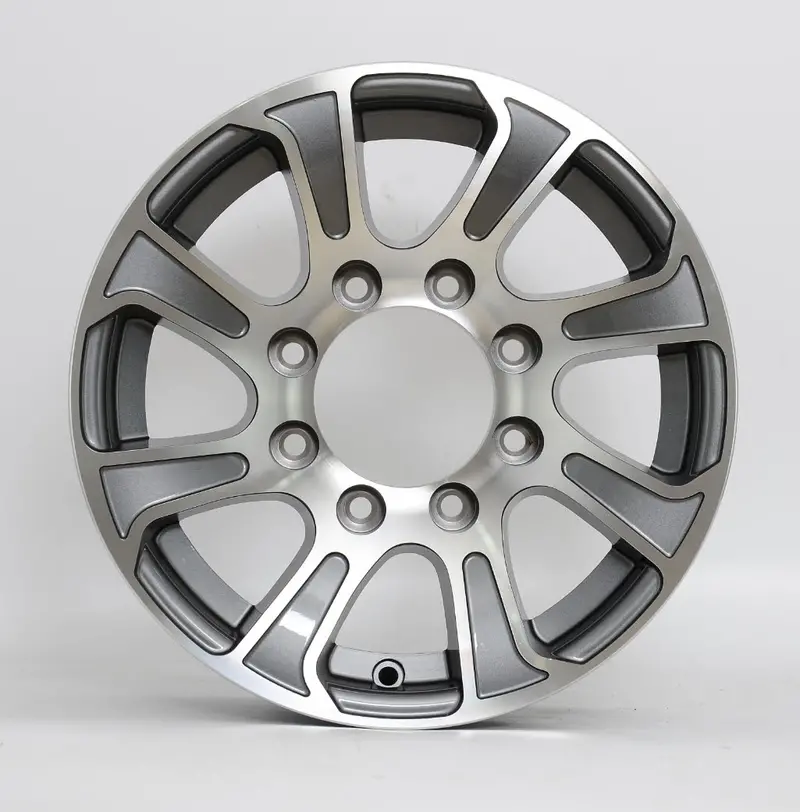 16-Inch Polished Aluminum Trailer Rim – 8-Lug on 6.5″ Bolt Pattern, Heavy-Duty Wheel (1013740)