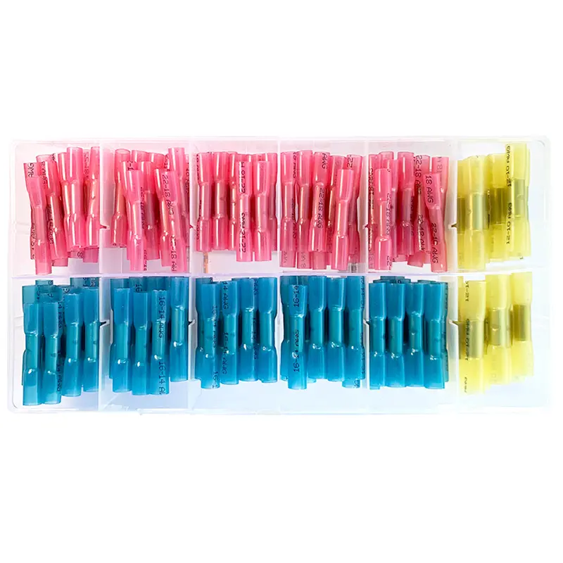 180-Piece Assorted Heat Shrink Crimp Butt Connector Set