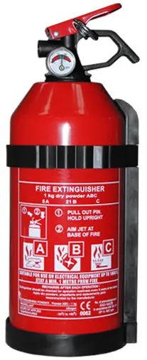1kg Dry Powder Fire Extinguisher – BC Class with Pressure Gauge