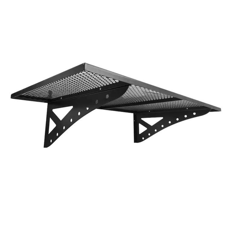 2 ft x 4 ft Wall-Mounted Garage Shelf – Black Powder-Coated Carbon Steel Storage Unit PMDB003