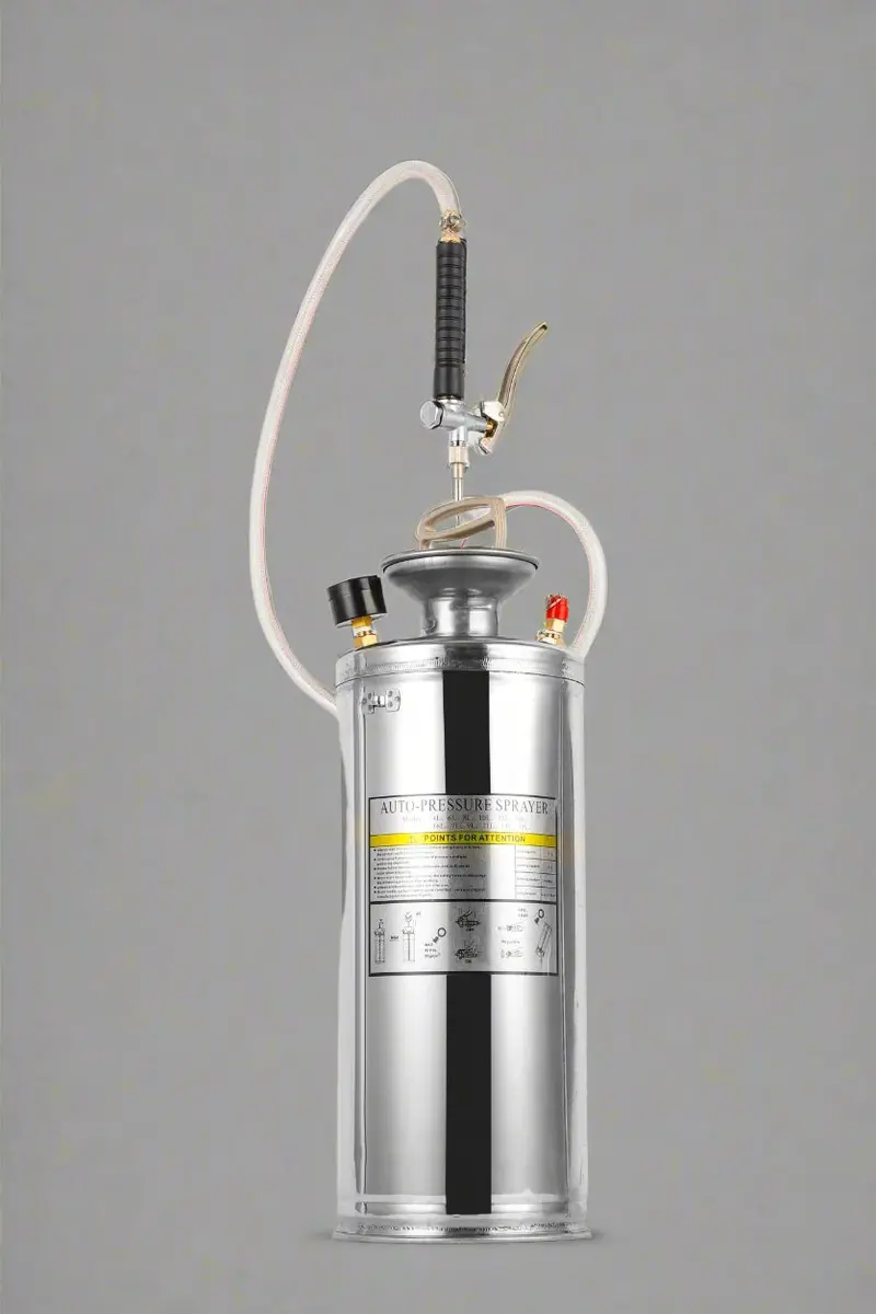 2-Gallon Stainless Steel Pressure Sprayer – Industrial-Grade Pump for Horticultural, Pest Control, and Cleaning Applications