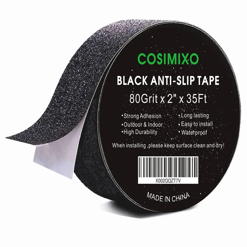 2-Inch x 35-Foot Black Anti-Slip Safety Tape – High-Traction Non-Skid Flooring Strip (LXPT101B)