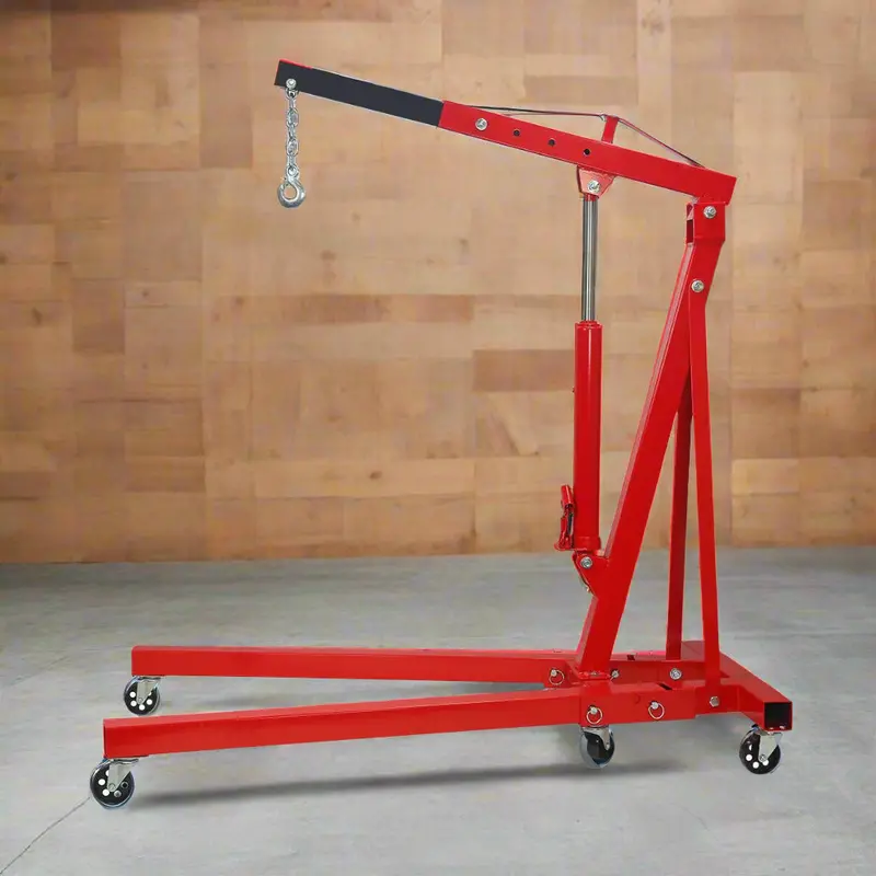 2-Ton Folding Hydraulic Engine Hoist – Industrial-Strength Crane for Automotive Repairs