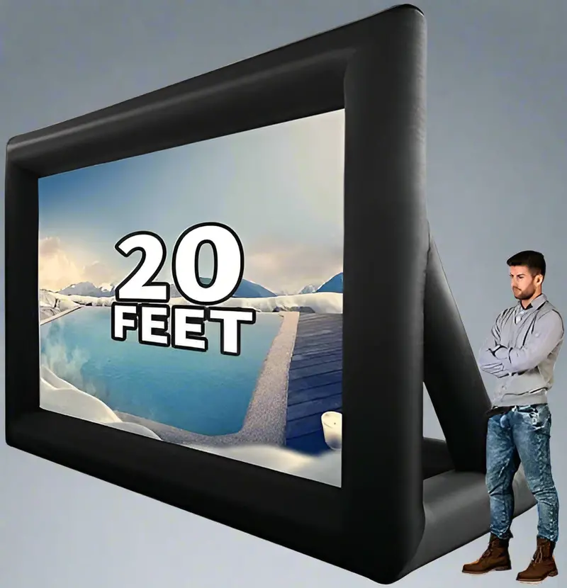20-Foot Inflatable Outdoor Projector Screen | Portable Cinema Setup for Backyard Movies