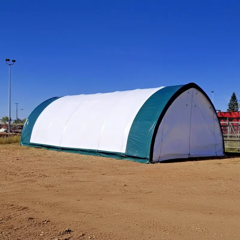 20-Foot Single-Truss Industrial Fabric Building – PVC/PE Portable Storage Shelter