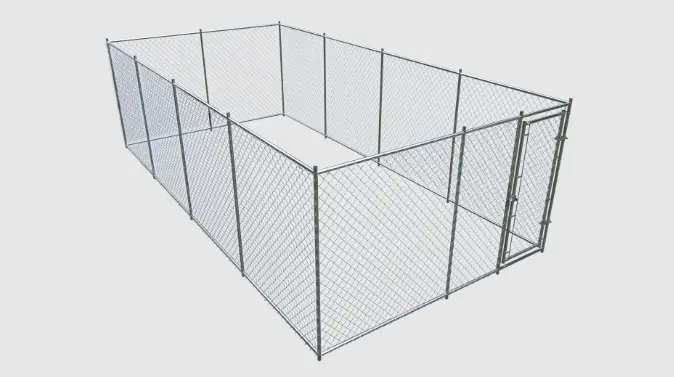 20′ x 10′ x 6′ Heavy-Duty Chain Link Dog Run – Fully Assembled Outdoor Kennel System (Model 111435)