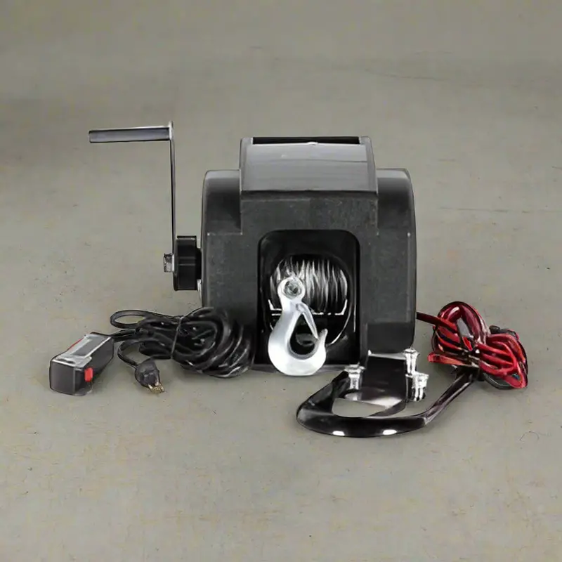 2000 lb Electric Marine Boat Winch with Wireless Remote – Heavy-Duty Trailer Recovery System (SL2000)