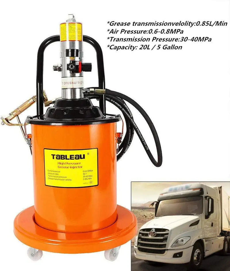 20L High-Pressure Air Grease Pump – 5-Gallon Industrial Lubrication System for Heavy Machinery