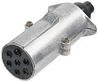 24N 7-Pole Metal Trailer Plug – Rugged 24V Application