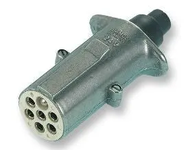 24S 7-Pin Metal Trailer Plug – Supplementary Circuit Rated