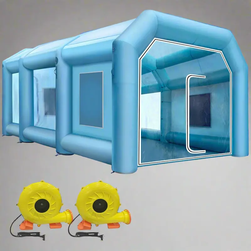 26 ft × 13 ft × 10 ft Inflatable Paint Spray Booth – Large-Scale Automotive Refinishing Enclosure