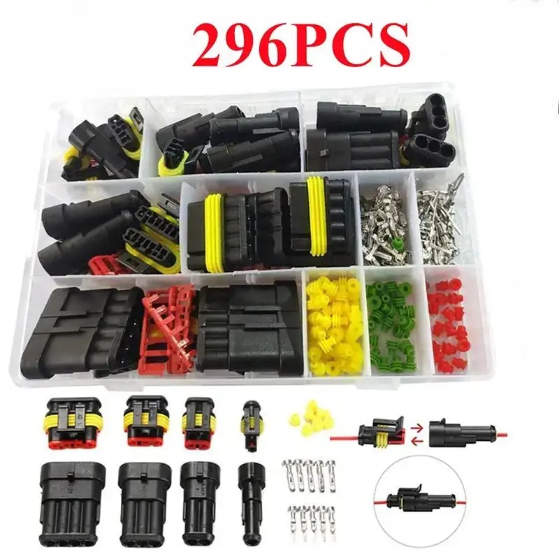 296-Piece AMP Super Seal Waterproof Electrical Connector Bundle (FS030248)