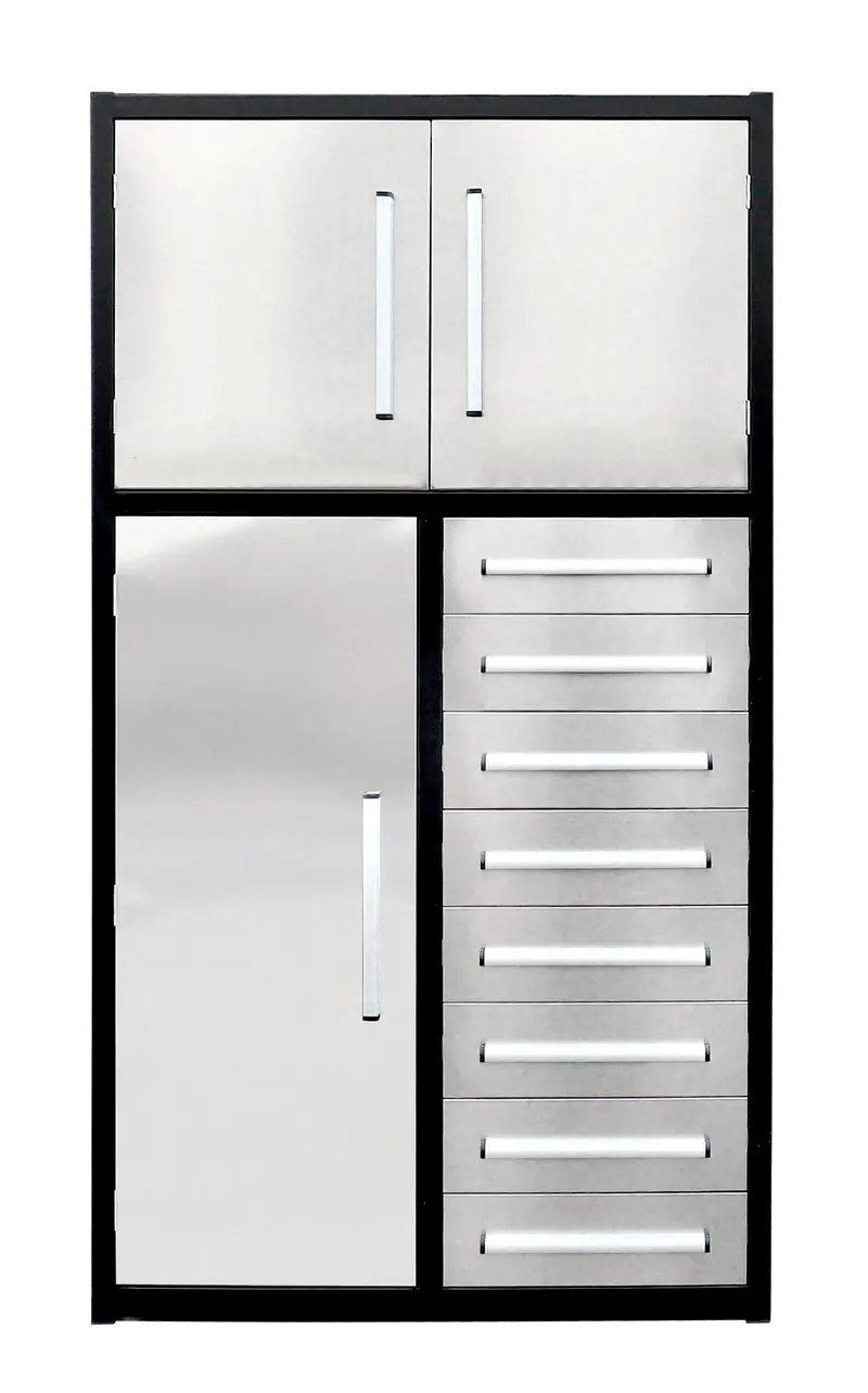3.5-Foot 8-Drawer Workbench – High-Capacity Steel Tool Cabinet with 100-Lb Per Drawer Rating