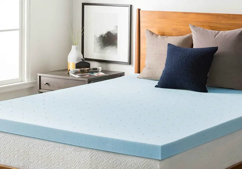3-Inch Gel-Infused Memory Foam Mattress Topper – Cooling Layer for Twin to King Beds