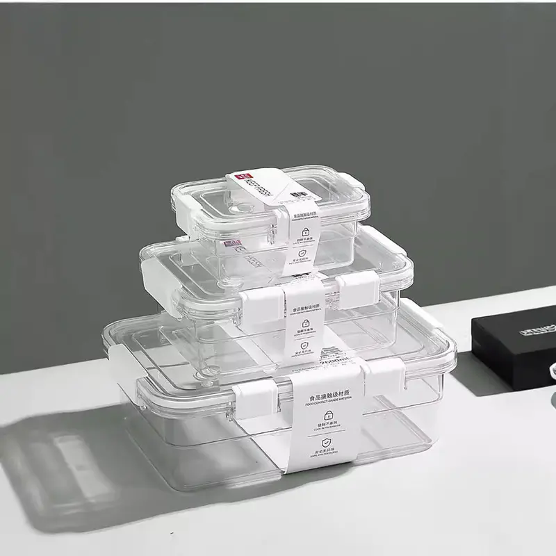 3-Pack Modular Airtight Food Containers – 2600 mL, 1200 mL & 450 mL Sizes for Versatile Storage (S1330)