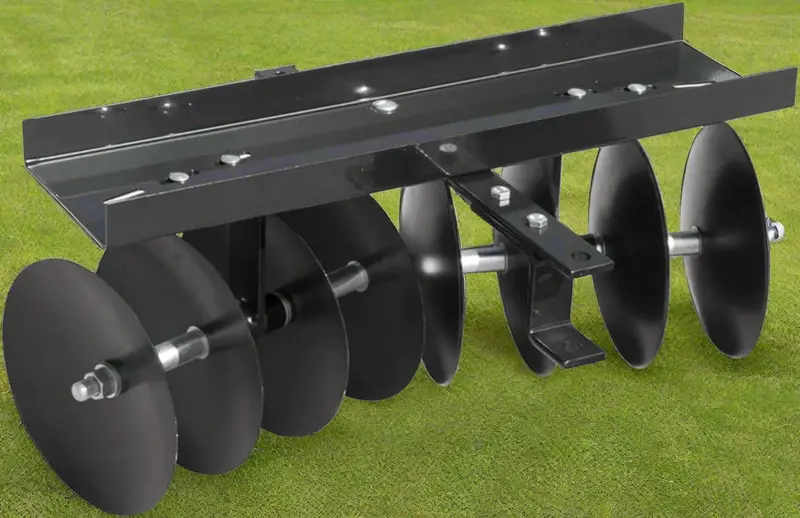 39-Inch Tow-Behind Garden Cultivator with Disc Harrow – Hitch-Mount Soil Loosener | SKU: 927041