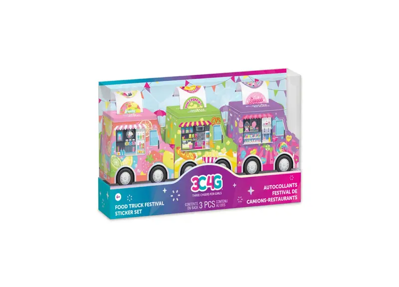 3C4G Food Truck Festival Scented Sticker Pack – Fun Activity for Ages 6+