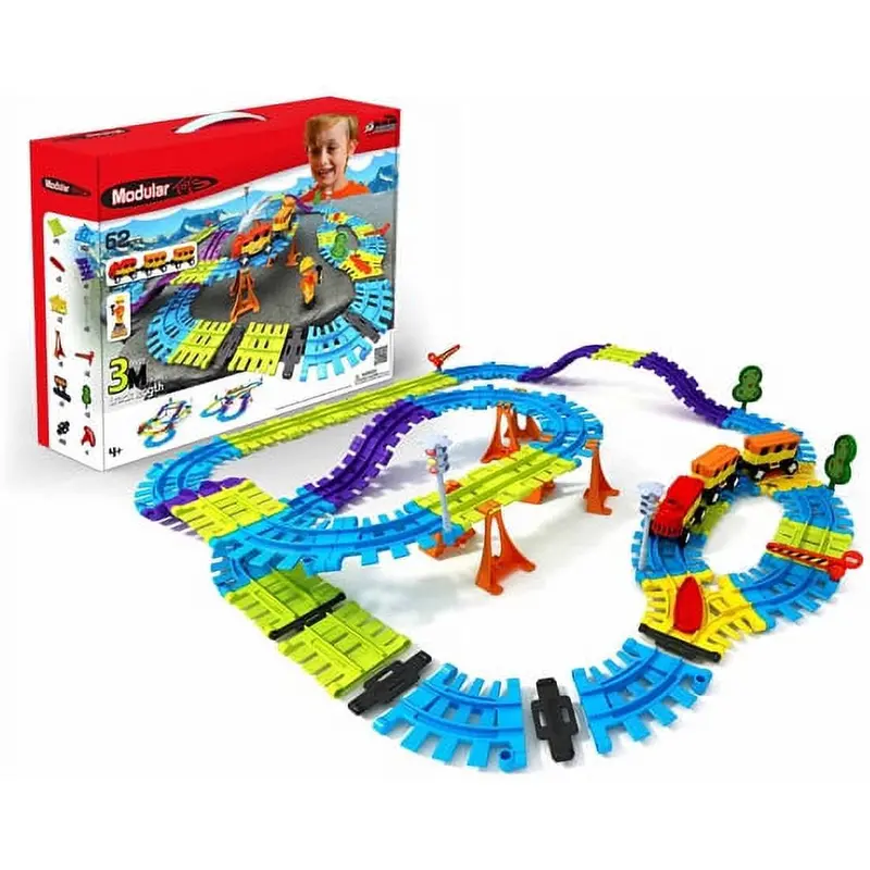 3D City Railway Building Set – Modular USA Train Construction Kit for Creative Play