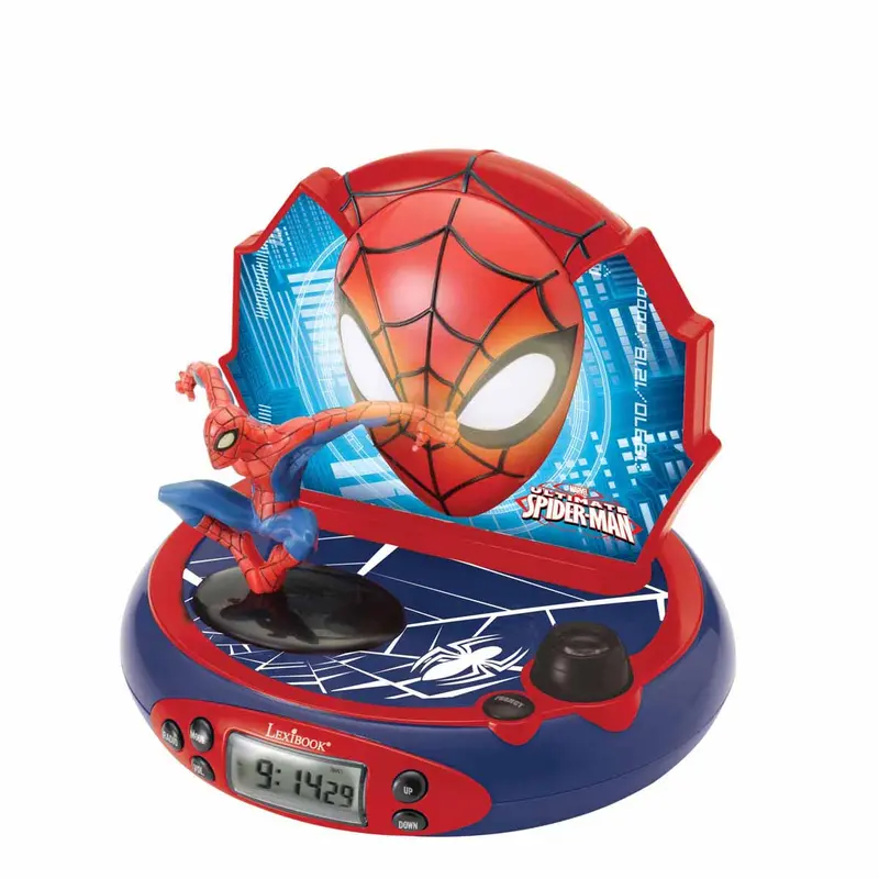 3D Spider-Man Projection Alarm Clock with Heroic Sound Effects