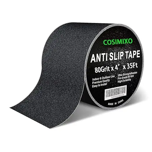 4-Inch x 35-Foot Heavy-Duty Black Grip Tape – Industrial-Grade Non-Slip Surface Protection (LXPT101A)