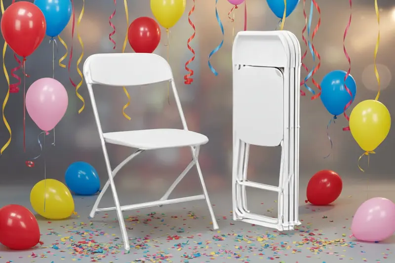 4-Pack Folding Plastic Chairs – Lightweight, Stackable Event Seating with 350-LB Weight Capacity